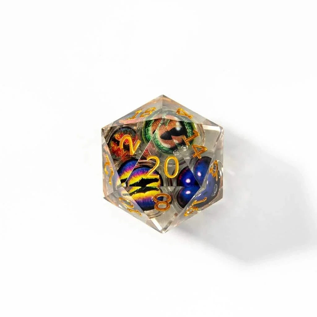 Eyes of Madness | 33mm D20 | Oversized Liquid Core Dice | Single Dice