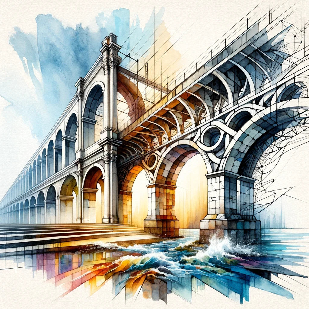 Temporal Bridge Cotton Cushion