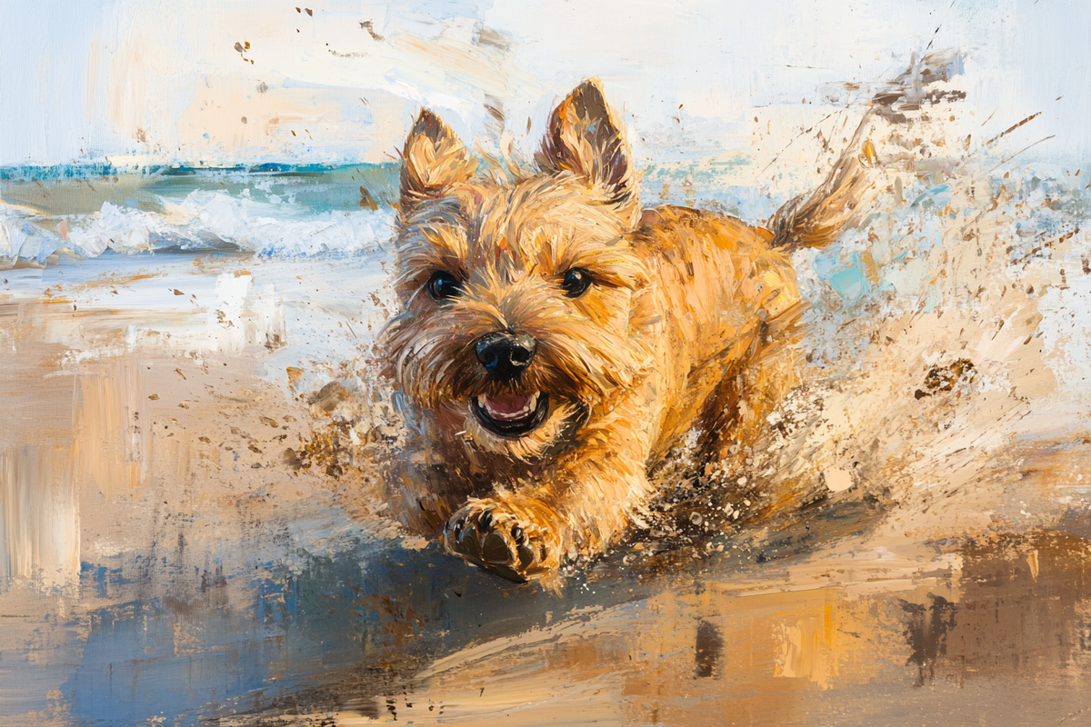 Terrier's Beach Adventure Canvas