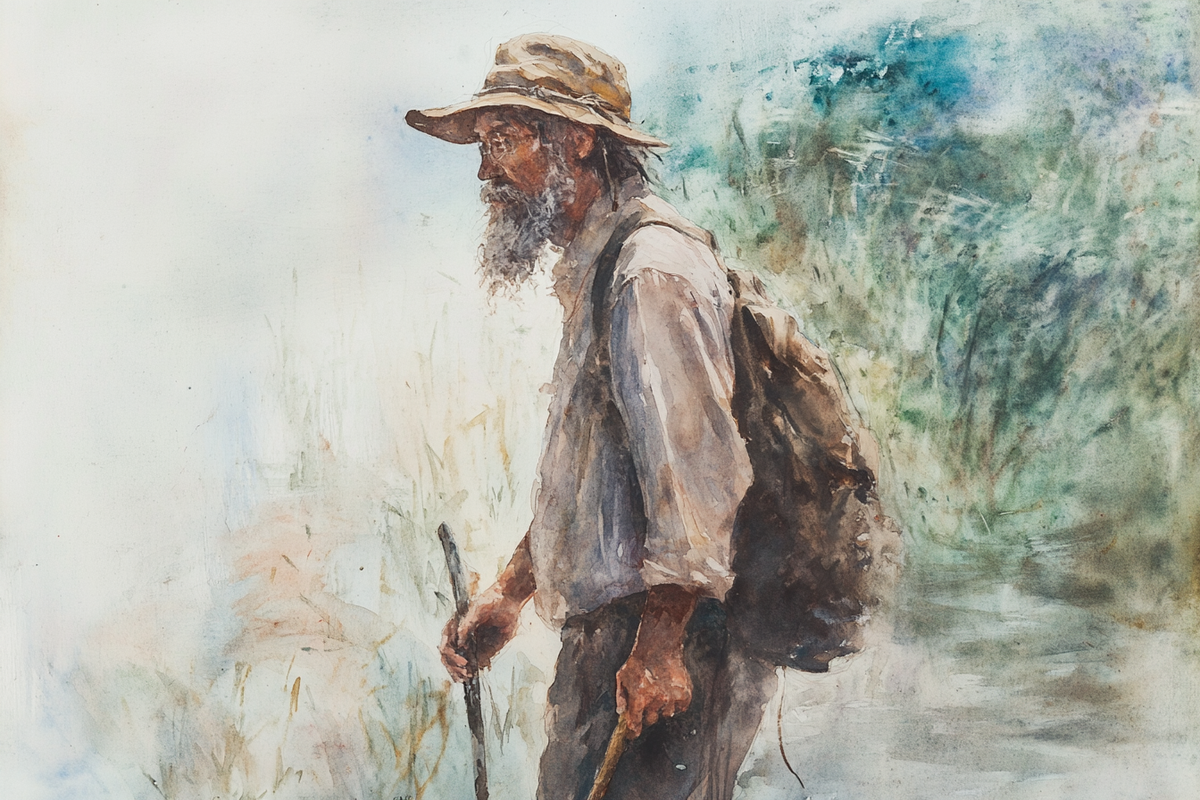 The Wanderer's Rustic Canvas