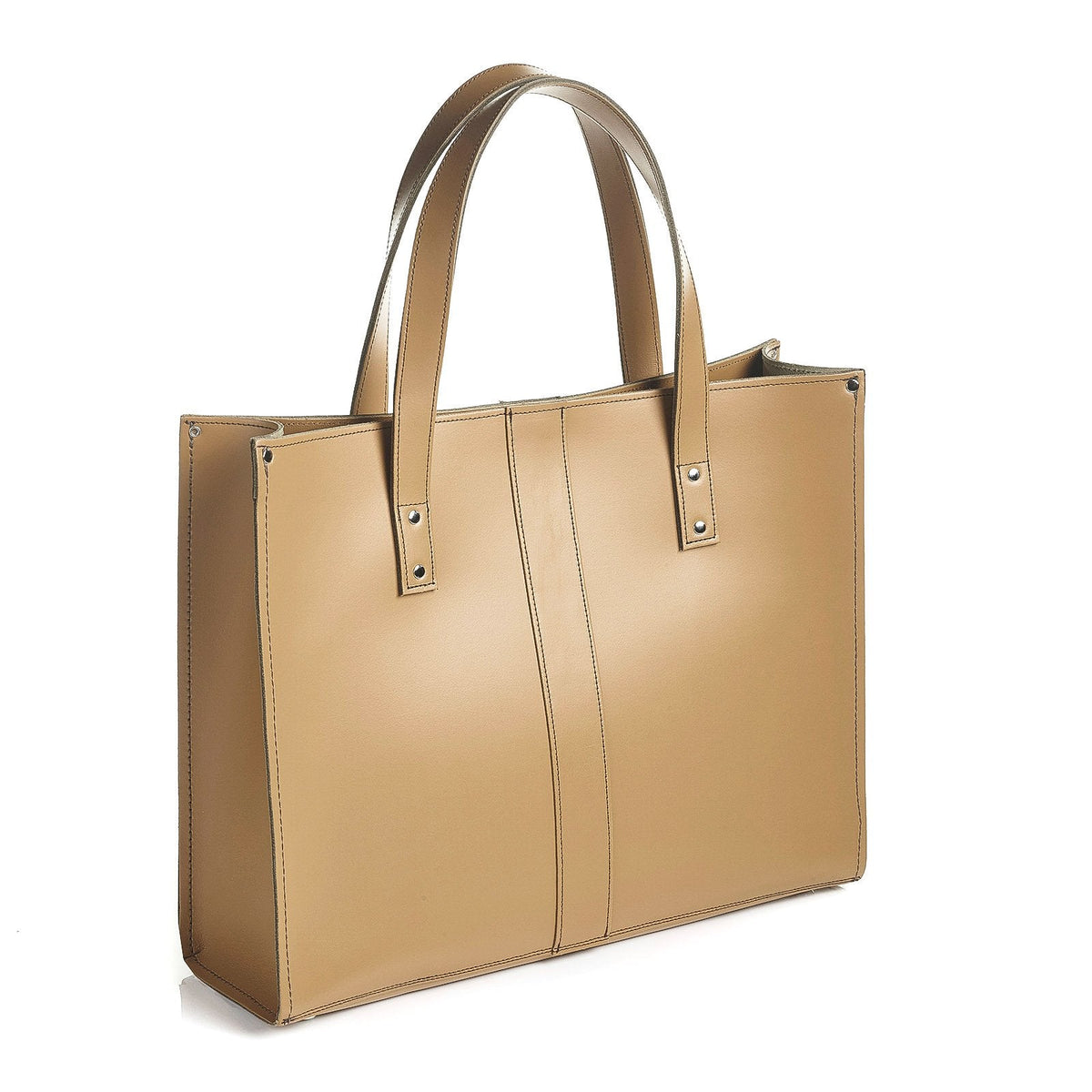 Zatchels Handmade Leather Shopper Tote Bag – Iced Coffee