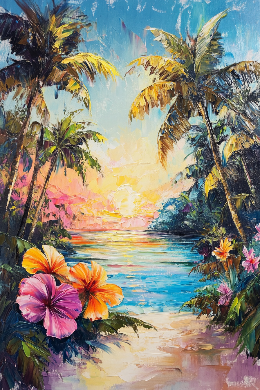 Tropical Dawn Serenity Canvas