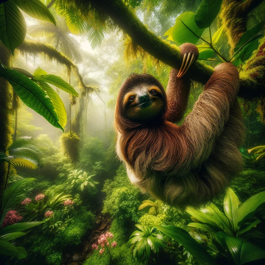 Tropical Sloth Canvas