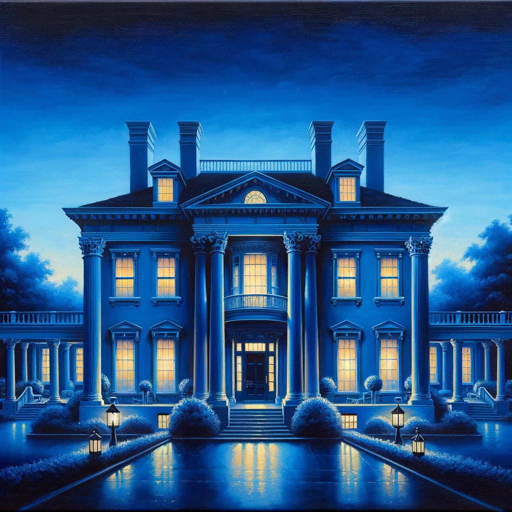 Twilight Grace Mansion Canvas