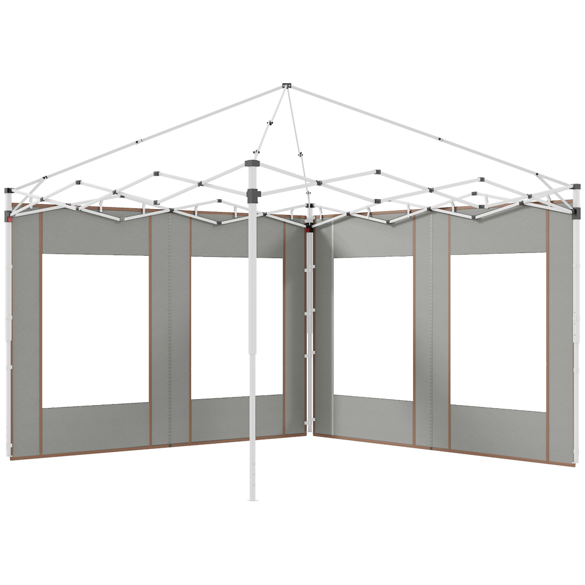 Outsunny 3x3(m) or 3x6m Pop Up Gazebo Side Panels with Windows, Green