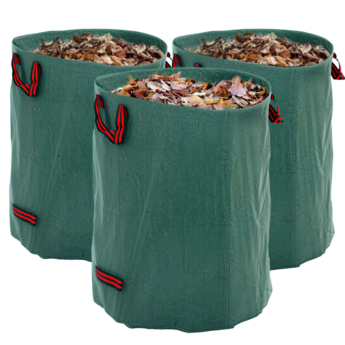 Outsunny Garden Waste Bags, 272L x 3 Heavy Duty Garden Sacks