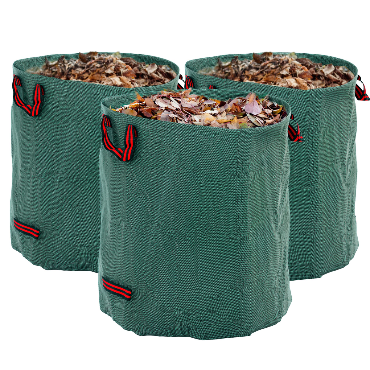 Outsunny Garden Waste Bags, 272L x 3 Heavy Duty Garden Sacks