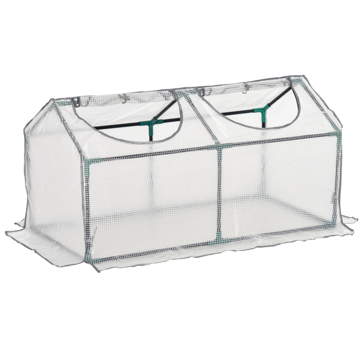 Mini Greenhouse With 2 Windows, Plant Flower Herbs Growing 120cmx60cmx60cm