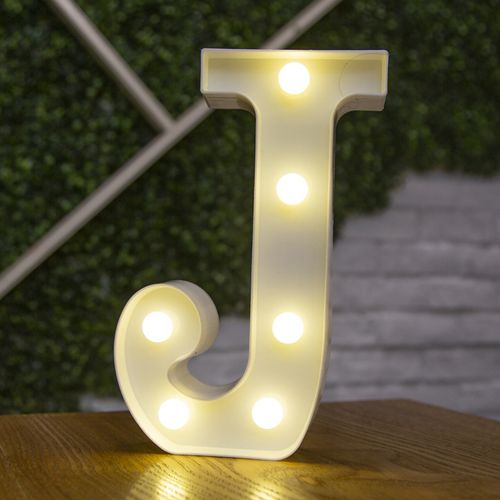 LED Decorative Letter Lamp - Warm White Light for Festive Occasions