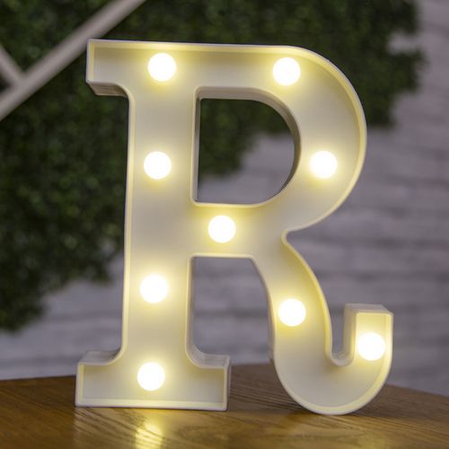 LED Decorative Letter Lamp - Warm White Light for Festive Occasions
