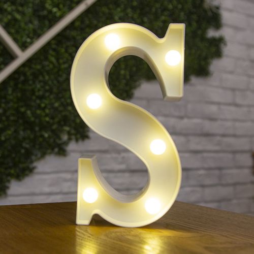 LED Decorative Letter Lamp - Warm White Light for Festive Occasions