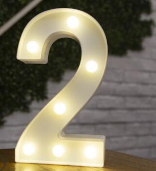 LED Decorative Letter Lamp - Warm White Light for Festive Occasions