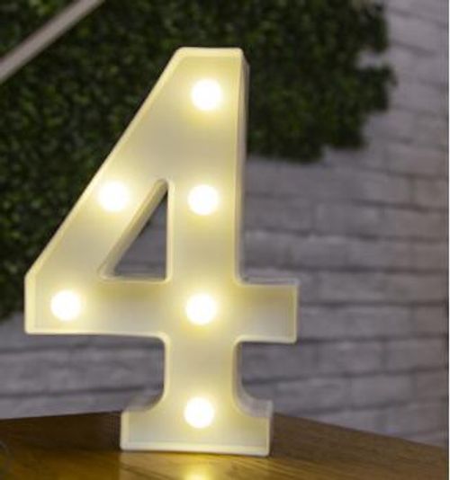 LED Decorative Letter Lamp - Warm White Light for Festive Occasions