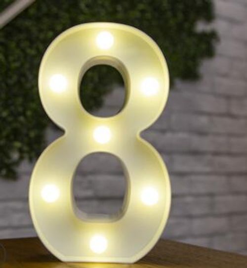 LED Decorative Letter Lamp - Warm White Light for Festive Occasions