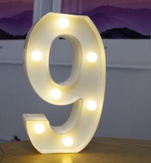 LED Decorative Letter Lamp - Warm White Light for Festive Occasions