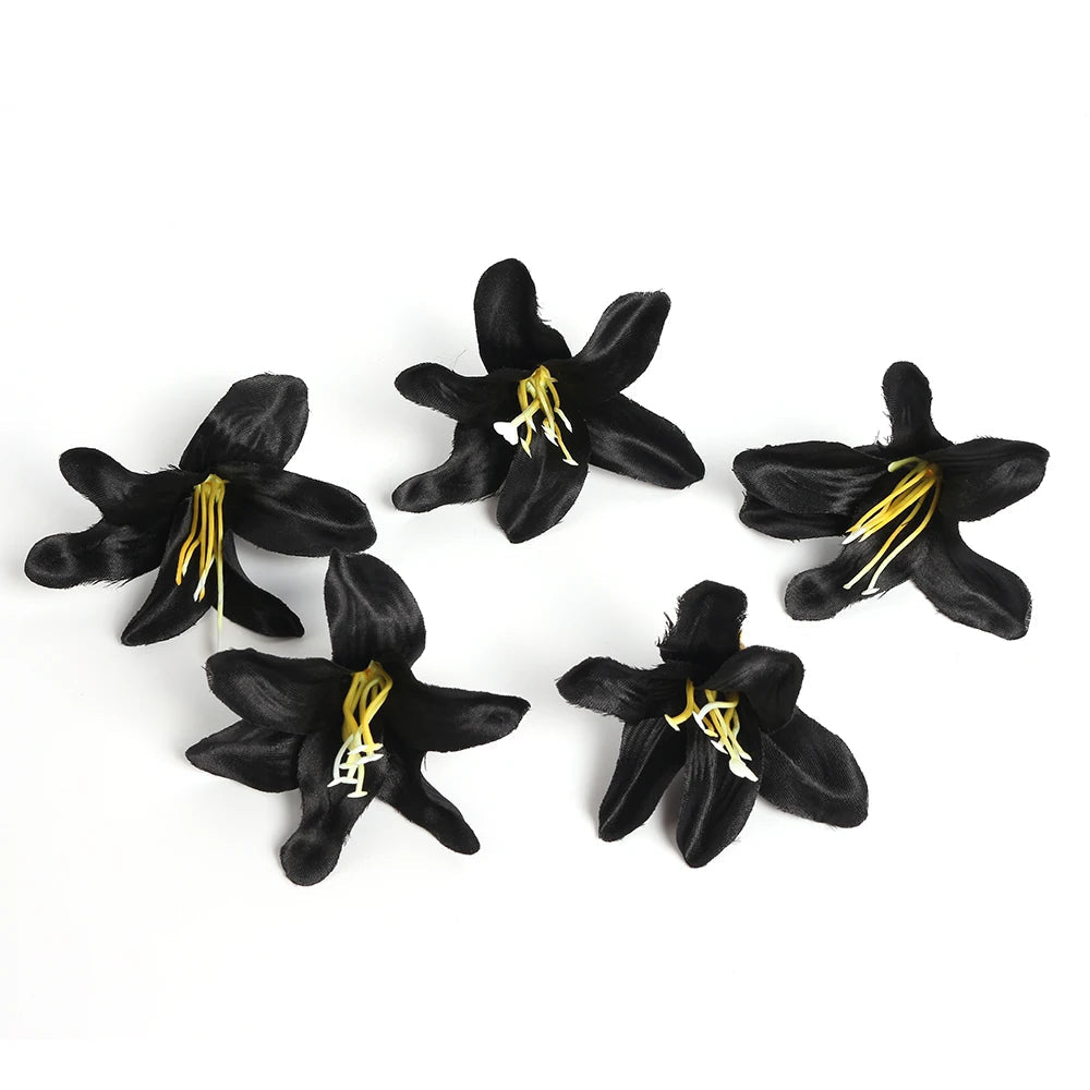 Elegant Black Artificial Flowers - Perfect for Weddings & Home Decor