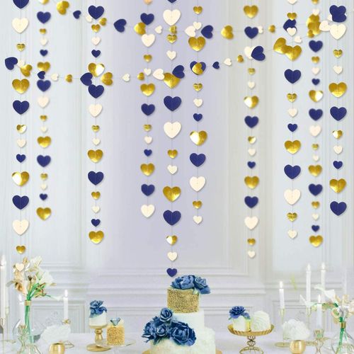 Autumn Paper Heart Garlands - 4m Festive Streamers for Celebrations