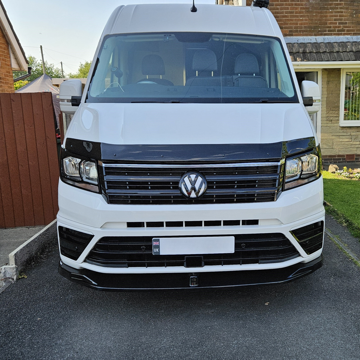 For MAN TGE Headlight Guards Gloss Black (2018-2025) | Front Headlight Protectors | Van-X