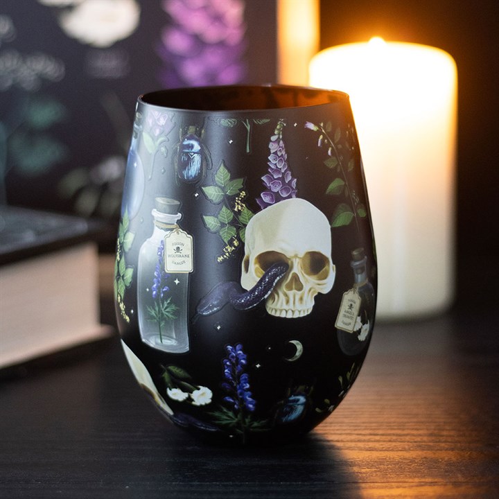 Venom & Vines Print Stemless Glass
