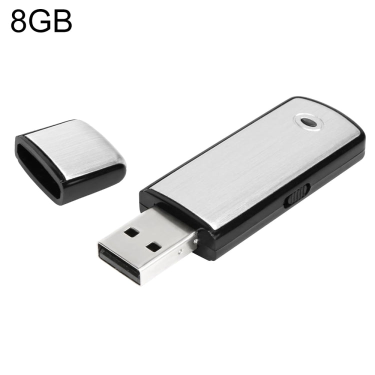 SK858 8GB Rechargeable Portable U-Disk Meeting Voice Recorder, 8GB