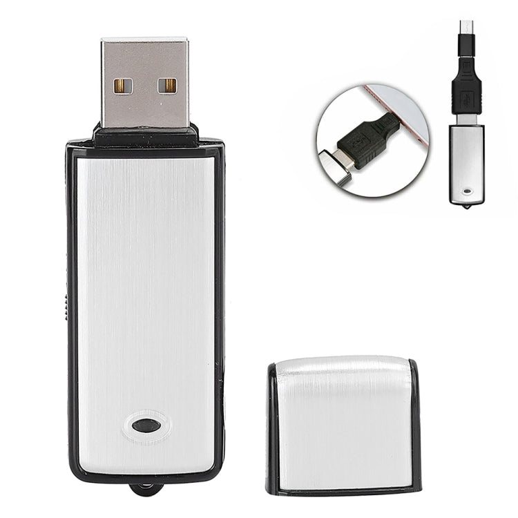 SK858 8GB Rechargeable Portable U-Disk Meeting Voice Recorder, 8GB