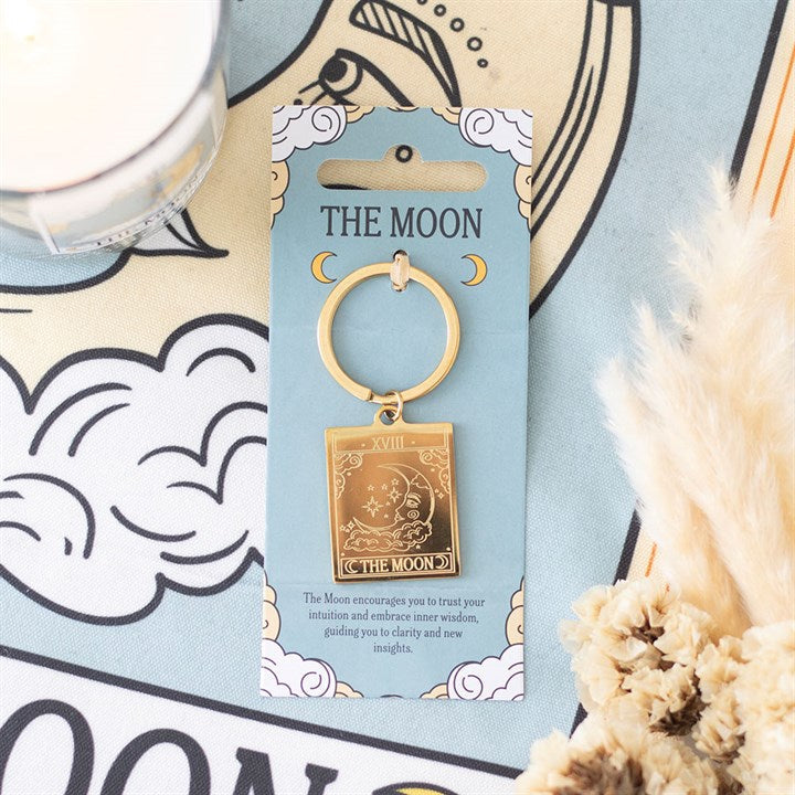The Moon Vintage Tarot Keyring