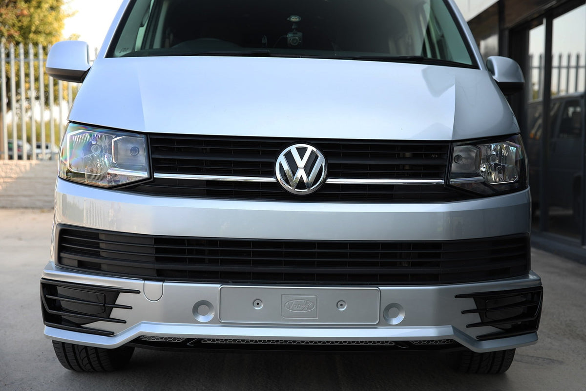For VW T6 Transporter Front Sportline Spoiler and Splitter B-Grade – Repaint Ready Custom Styling | Van-X