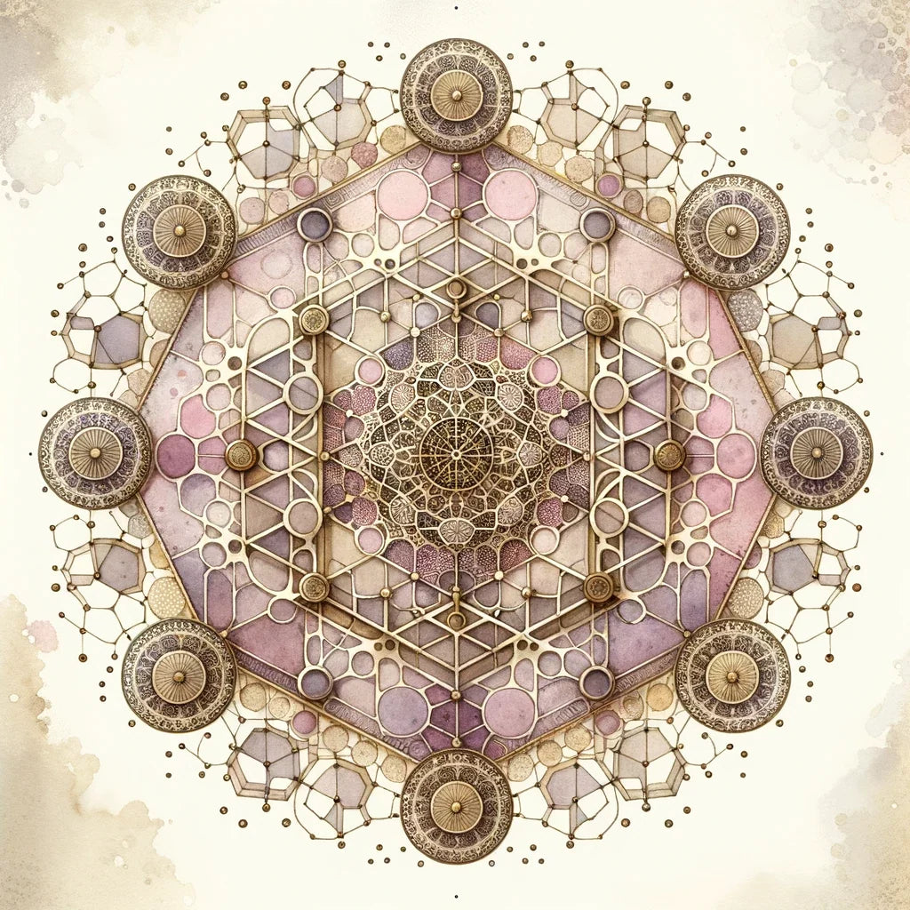 Victorian Lace Geometry Canvas