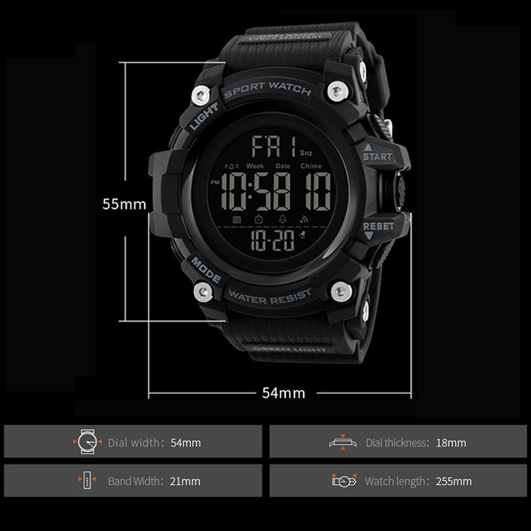 SKMEI 1384 Multifunctional Men Outdoor Fashion Noctilucent Waterproof LED Digital Watch