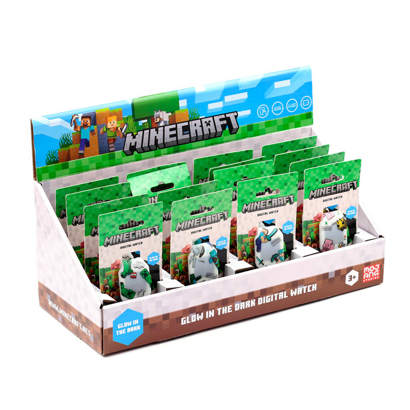 Minecraft Glow in the Dark Silicone Digital Watch