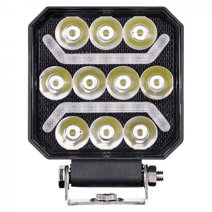 Truck LED 10 LED Square Work Lamp with Amber Marker