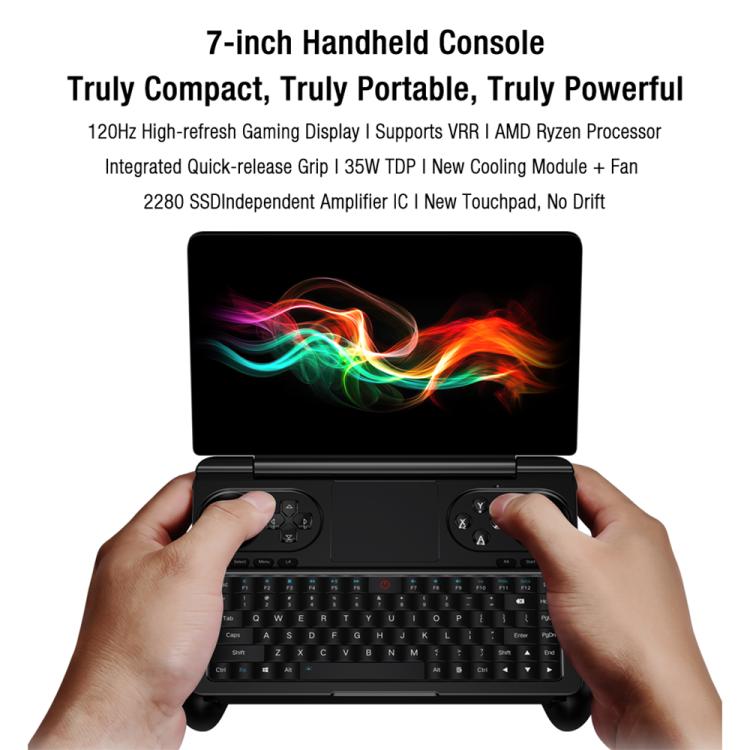 GPD WIN Mini 2025 Handheld Gaming PC, 16GB+1TB, 7 inch Windows 11 Home AMD Ryzen 7 8840U, EU Plug, Ryzen7 16GB+1TB