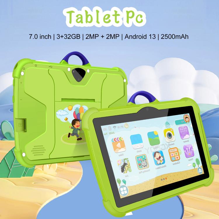 BDF C8 7 inch WiFi Kids Tablet PC, 1GB+16GB, Android 8.1 MTK6735 Octa Core CPU, US Plug, 3GB+32GB