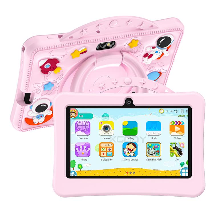 7 inch WiFi Kids Tablet PC with Portable Astronaut Silicone Case, 1GB+16GB, Android 8.0 MTK6735 Quad Core CPU, US Plug, US Plug