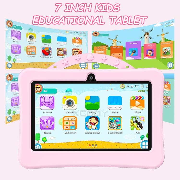 7 inch WiFi Kids Tablet PC with Portable Astronaut Silicone Case, 1GB+16GB, Android 8.0 MTK6735 Quad Core CPU, US Plug, US Plug