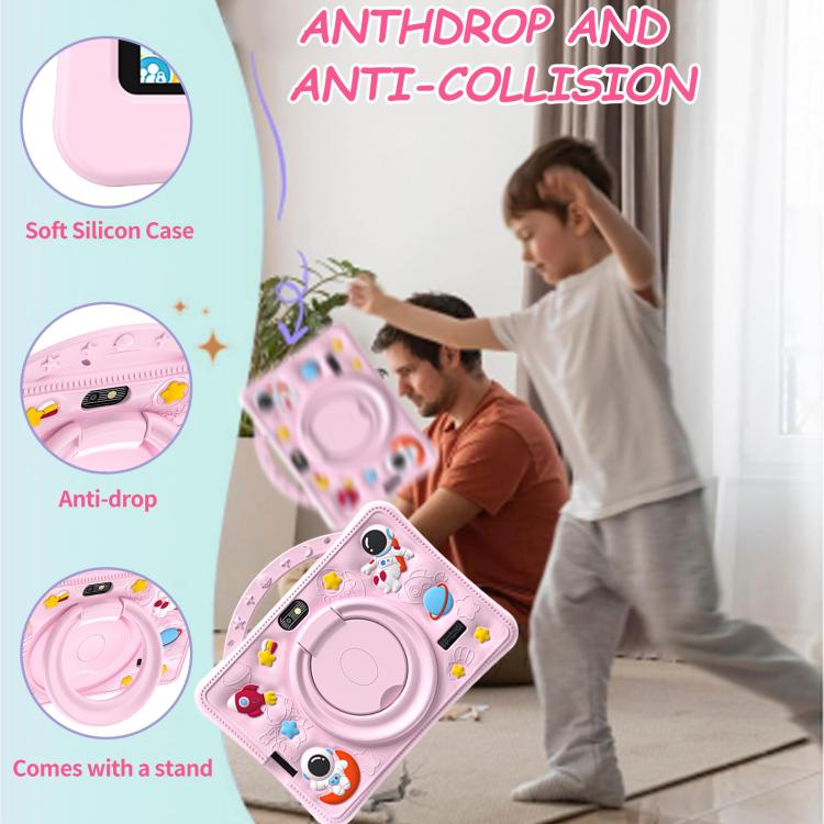 7 inch WiFi Kids Tablet PC with Portable Astronaut Silicone Case, 1GB+16GB, Android 8.0 MTK6735 Quad Core CPU, US Plug, US Plug