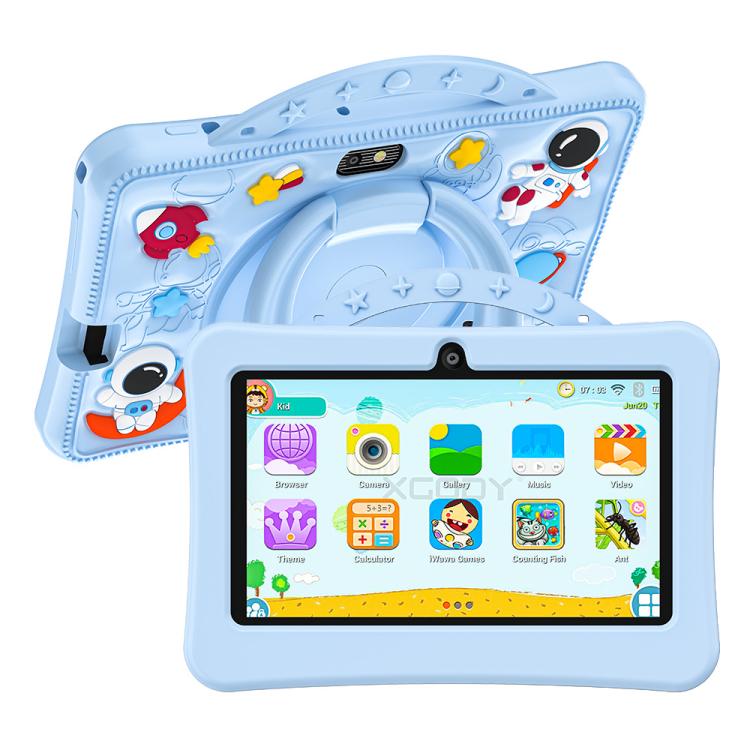 7 inch WiFi Kids Tablet PC with Portable Astronaut Silicone Case, 1GB+16GB, Android 8.0 MTK6735 Quad Core CPU, US Plug, US Plug
