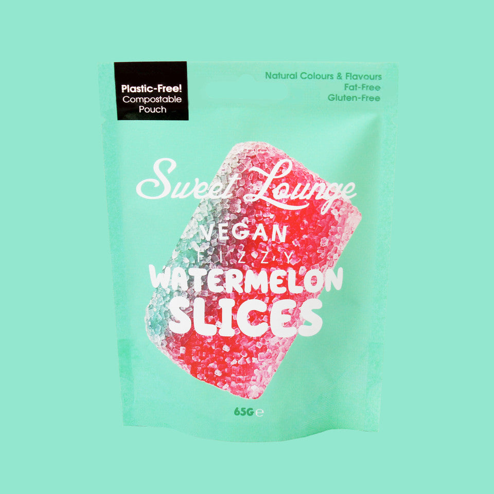 Vegan Fizzy Watermelon Slices (Plastic-Free) 65g