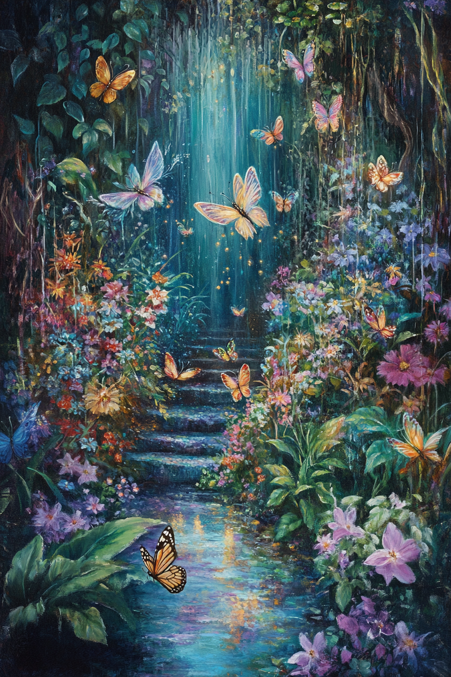 Whimsical Fairy Garden Canvas