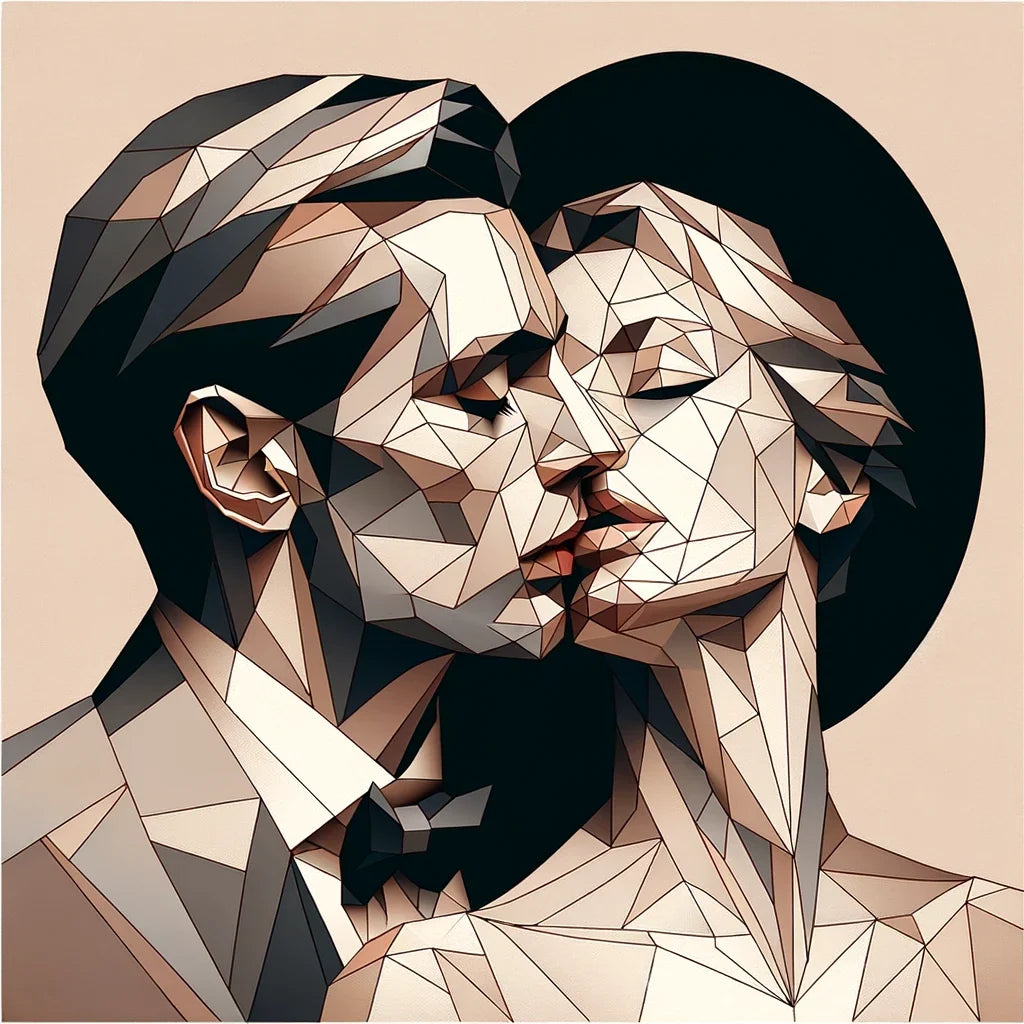 Whisper of Geometric Love Canvas