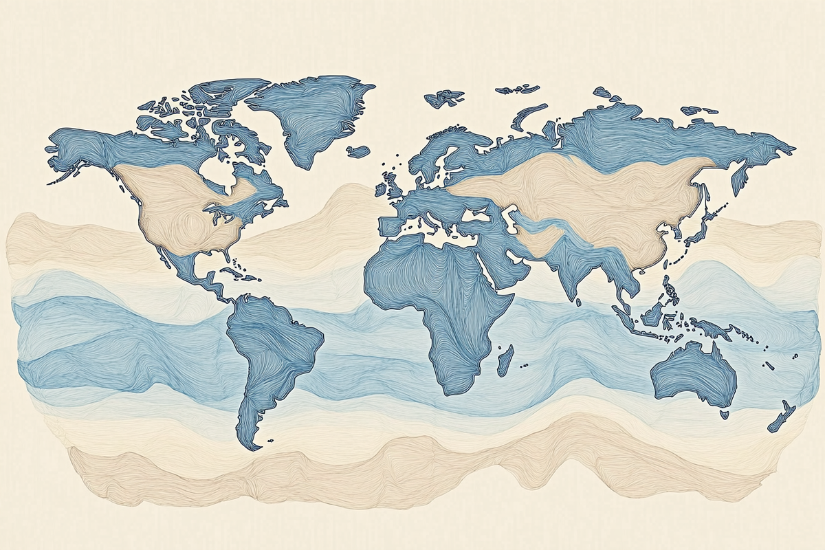 Worldly Outlines Canvas