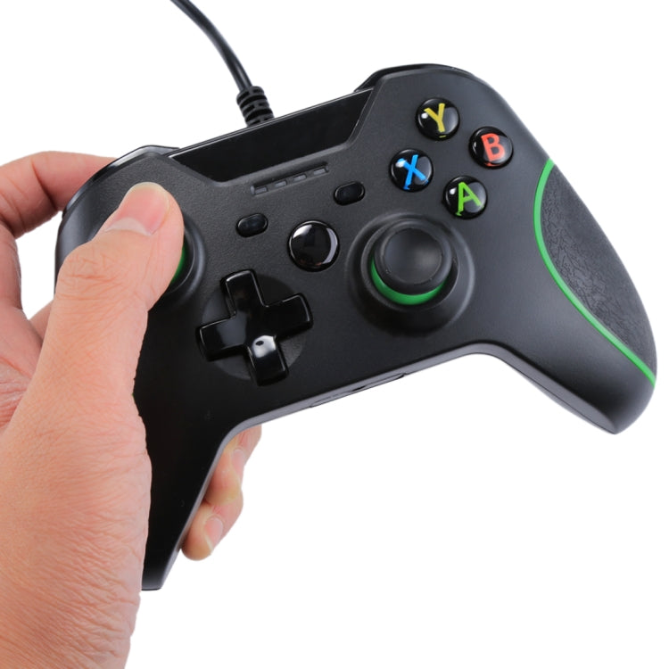 Wired USB Game Controller Gamepad for XBOX ONE Console / PC / Laptop, Cable Length: About 2.1m, HSY-008 (Black)