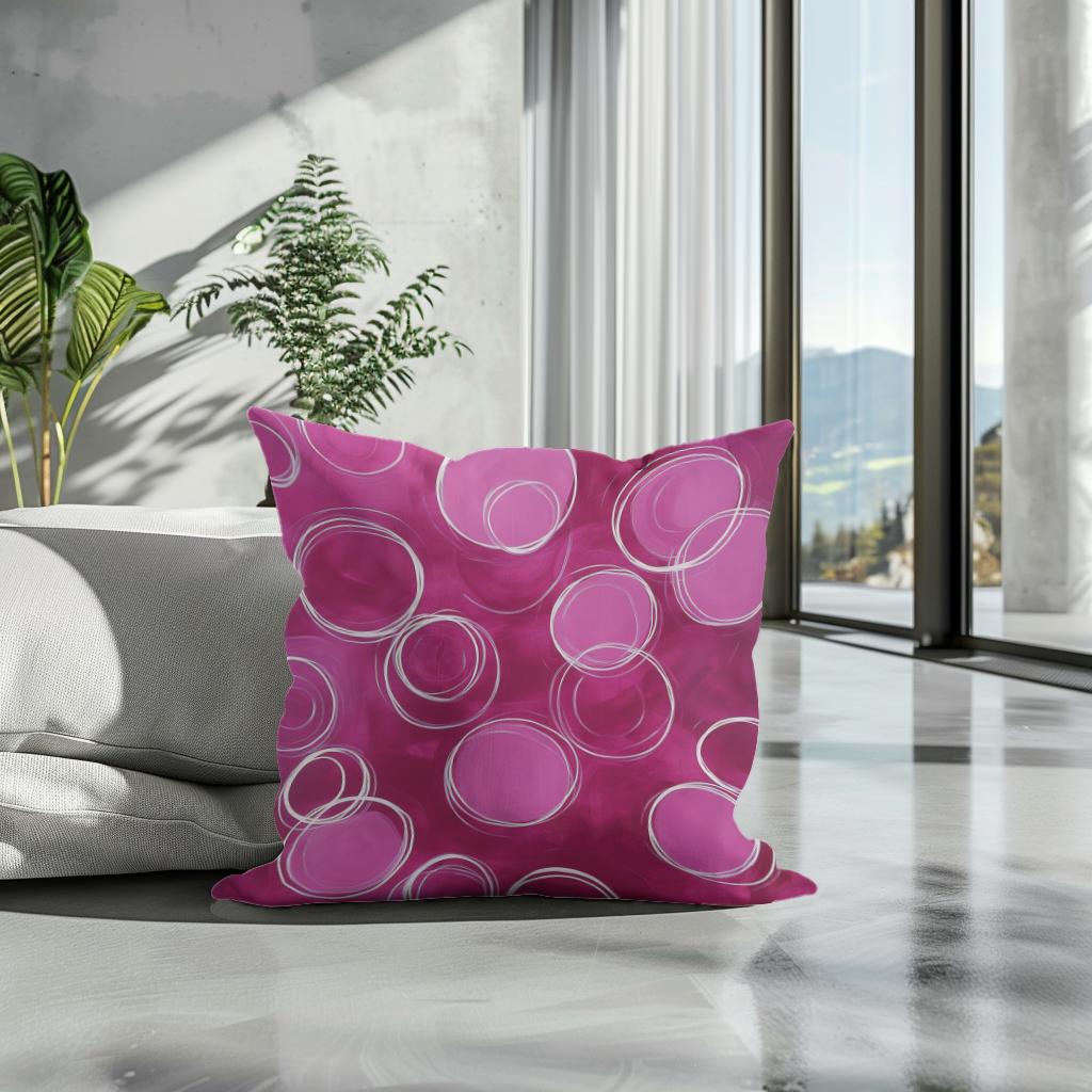 Plum and Pink Harmony Cotton Cushion
