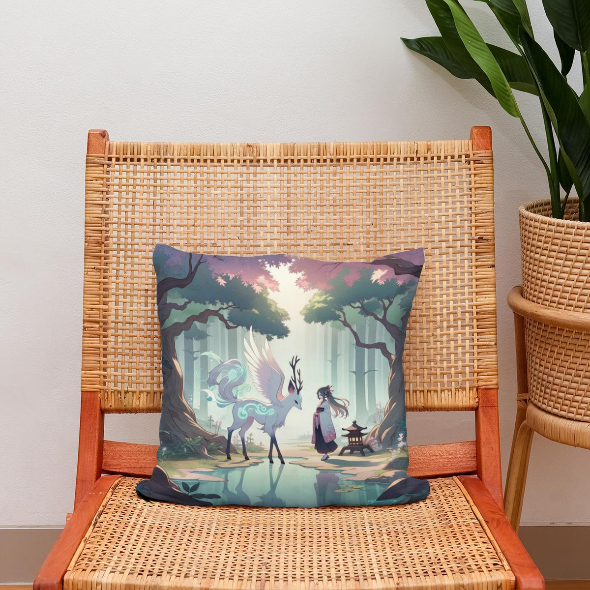 Enchanted Forest Encounter Cotton Cushion