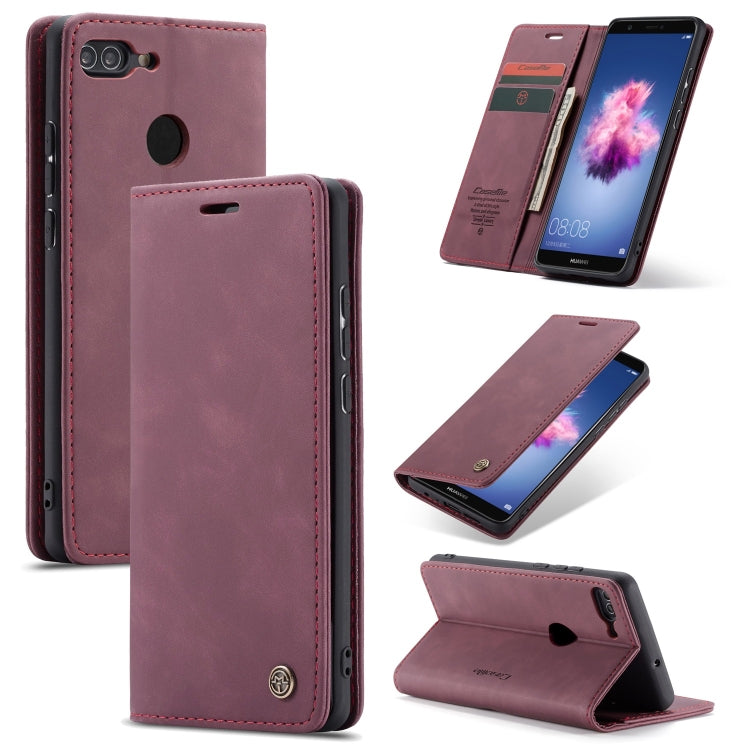 CaseMe Multifunctional Retro Frosted Horizontal Flip Leather Case for Huawei P Smart / Enjoy 7S /  Honor 9 Lite, with Card Slots & Holder & Wallet, For Huawei P Smart