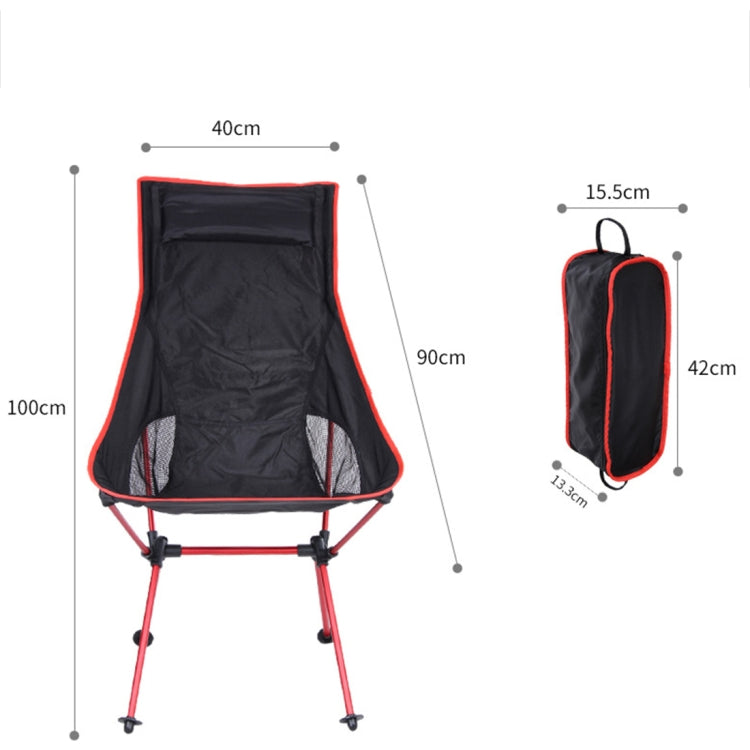 Outdoor Portable Folding Camping Chair Light Fishing Beach Chair Aviation Aluminum Alloy Backrest Recliner, Camping Chair(blue), Camping Chair(green), Camping Chair(orange), Camping Chair(red)