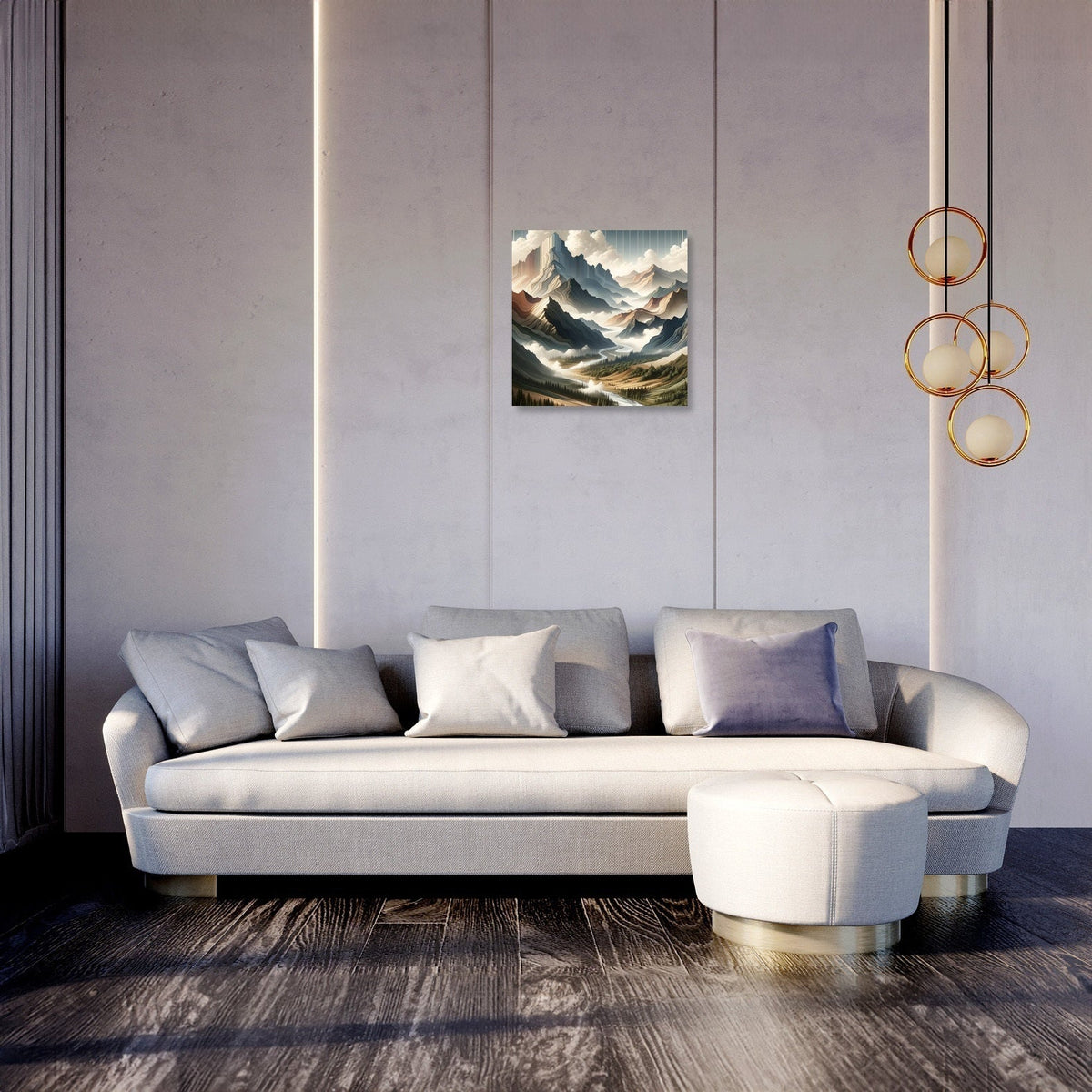 Contemporary Mountain Elegance Canvas