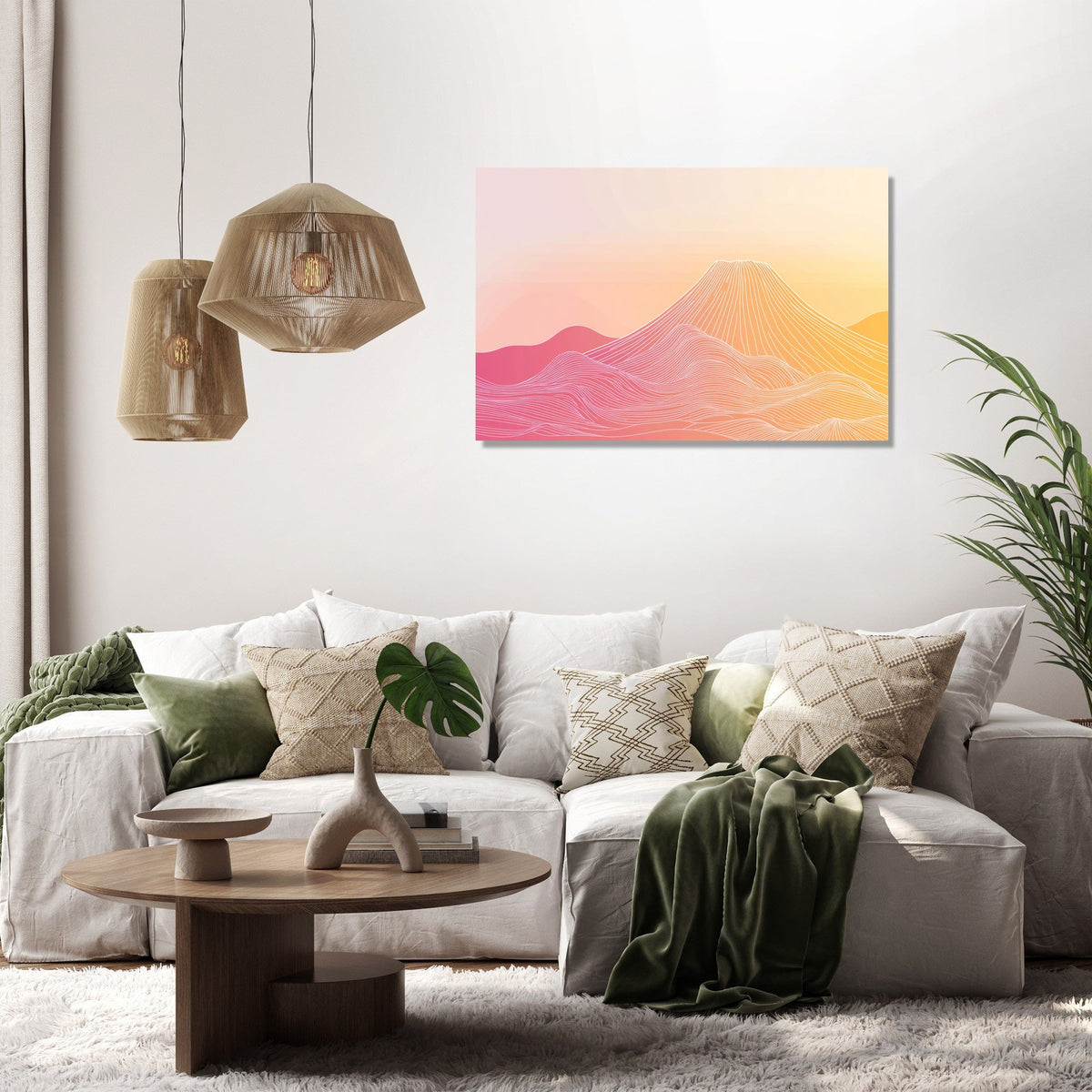Dawn Volcano Canvas