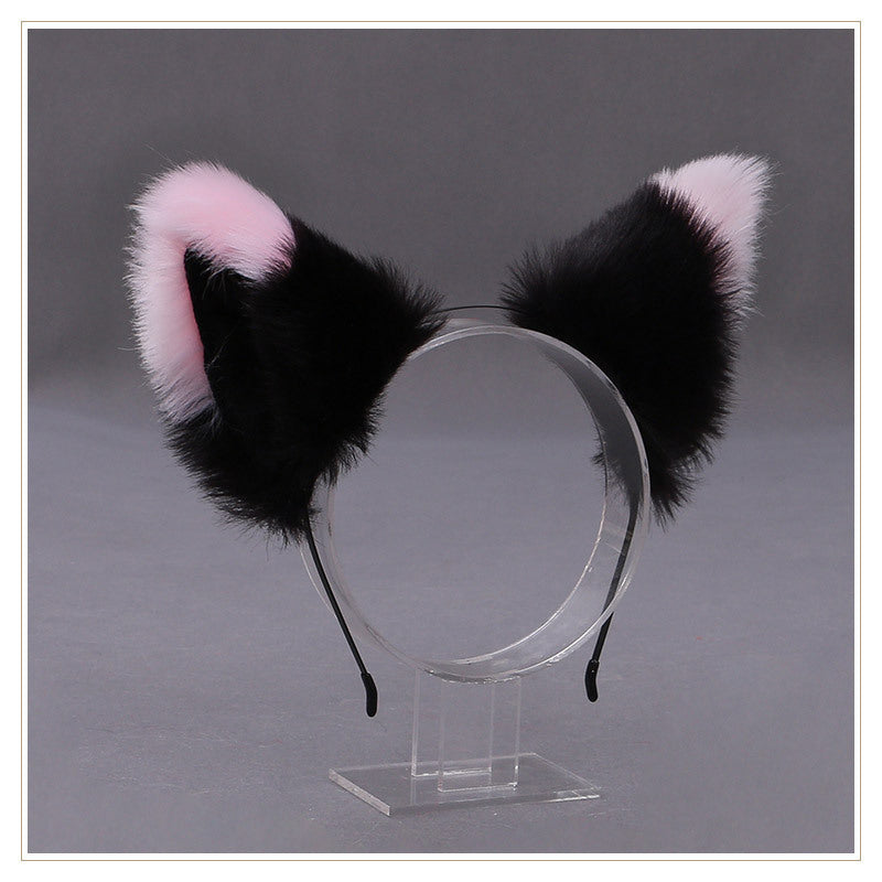 Handmade Plush Fox Ears Hair Clip - Japanese Lolita Style