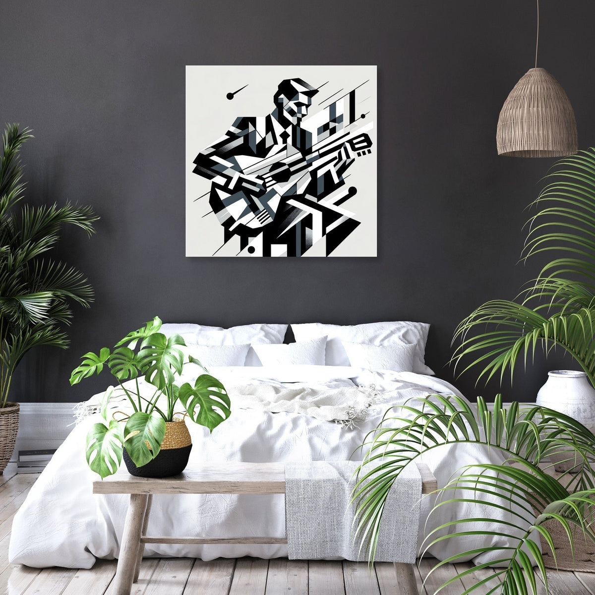 Cubist Melody Canvas